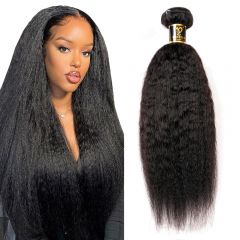 Yaki Straight Hair Bundles Brazilian 8A Virgin Human Hair Weave Natural Black Weaving 100G/Piece 8-30inch 